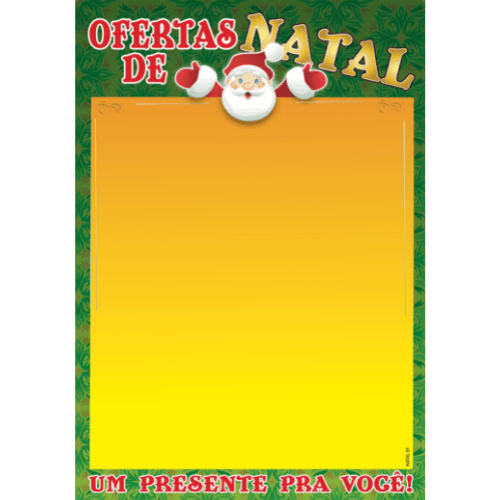 Cartaz OFERTA DE NATAL formato Pequeno (A5) - 15 x 21cm - Papel Duplex -   - Pacote com 100 unidades