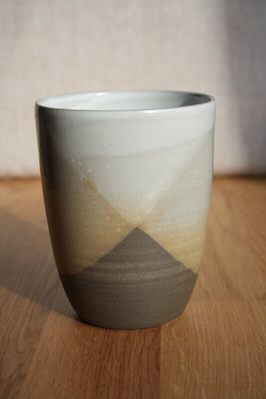 Becher weiß/grau 250ml