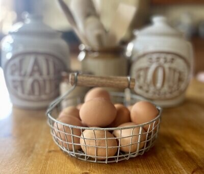 Rustic Grey Wire Baskets - 4 Designs