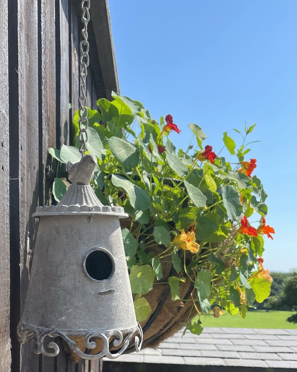 Vintage Metal Birdhouse