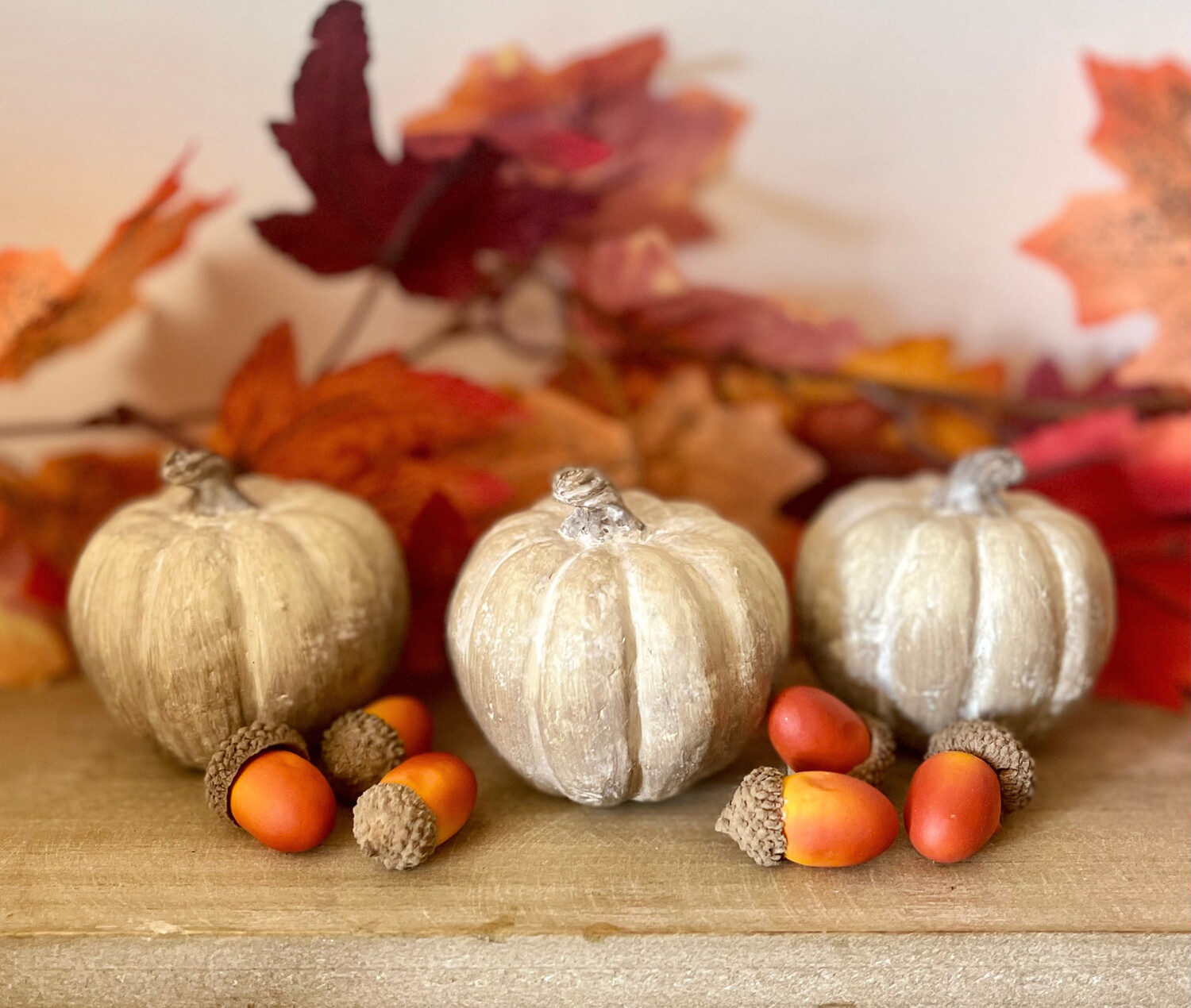 Carved Wood Pumpkin Collection