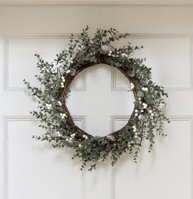 Winter Berry & Cone Wreath