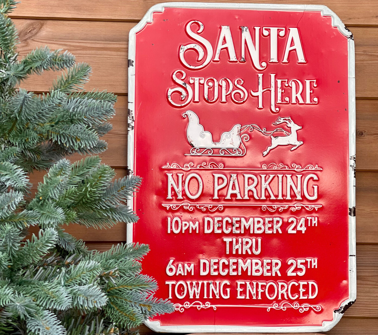 Stop Here Santa Sign