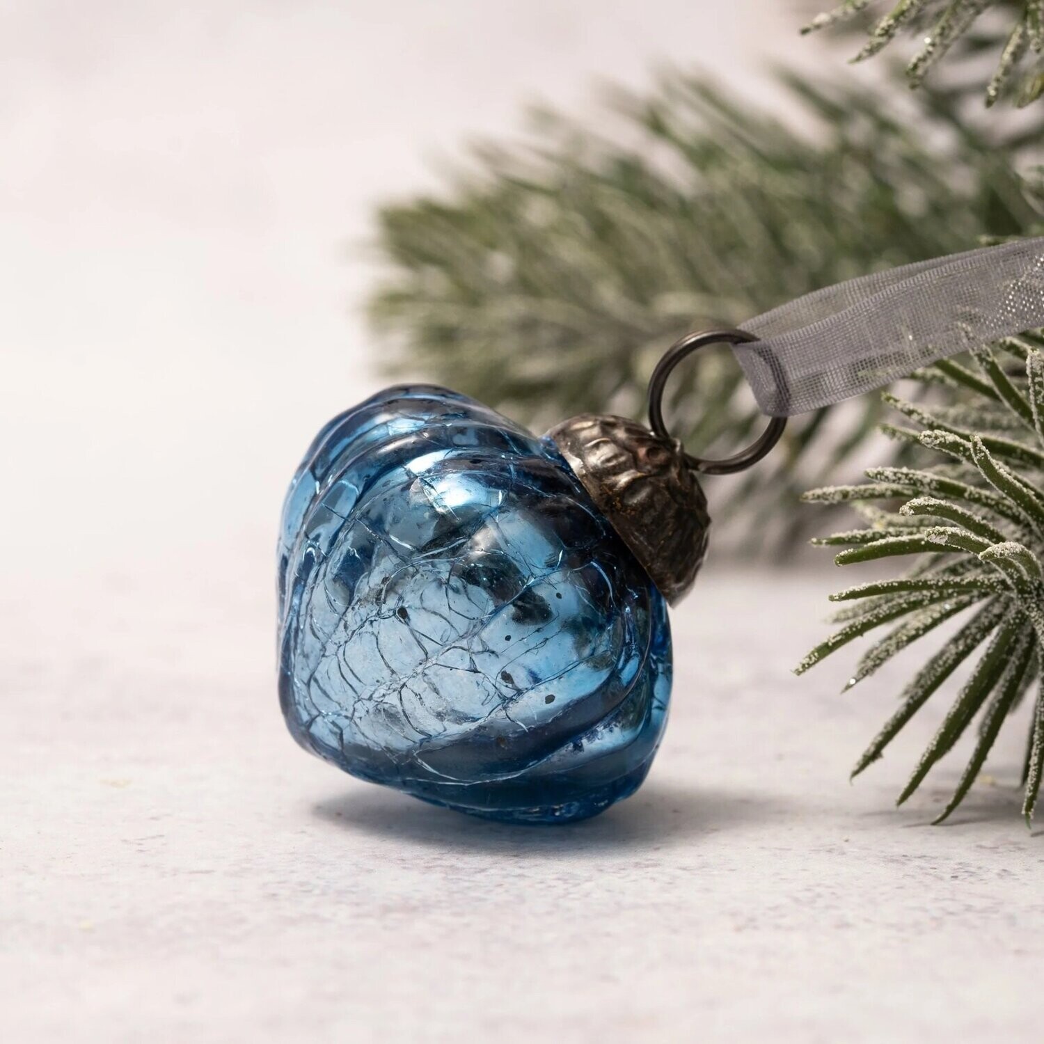 Topaz Glass Lantern Baubles - Set of 6