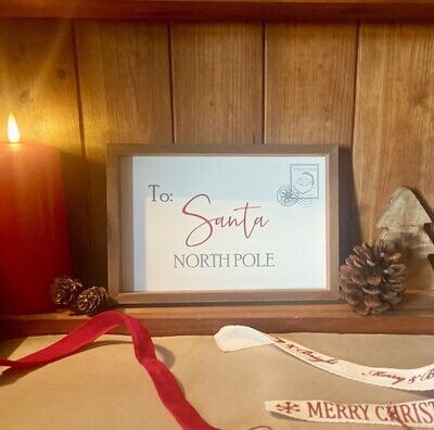 To Santa Plaque