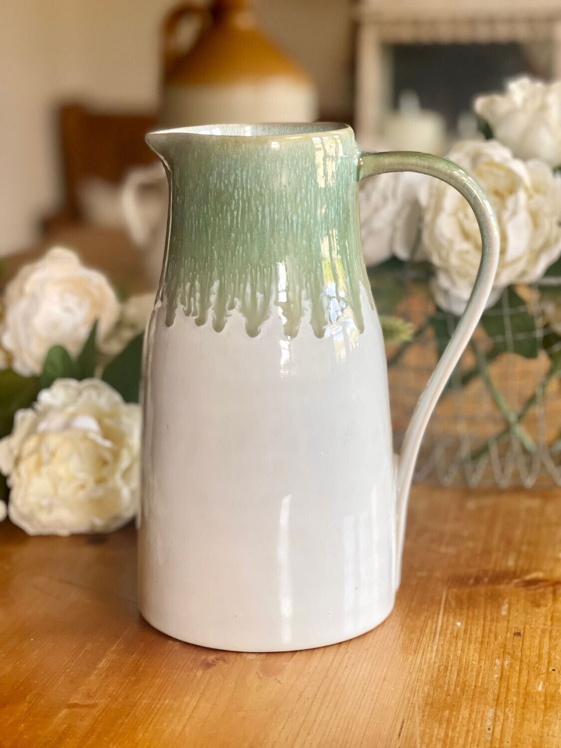 Reactive Glaze Tall Pitcher