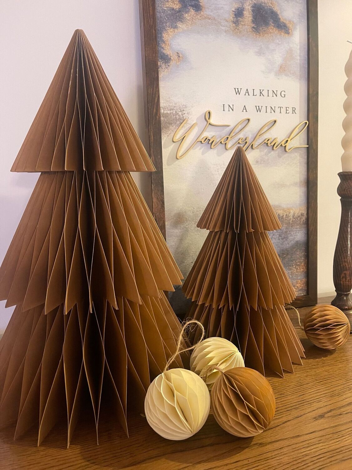 Gold Paper Christmas Trees
