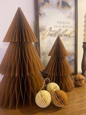 Gold Paper Christmas Trees