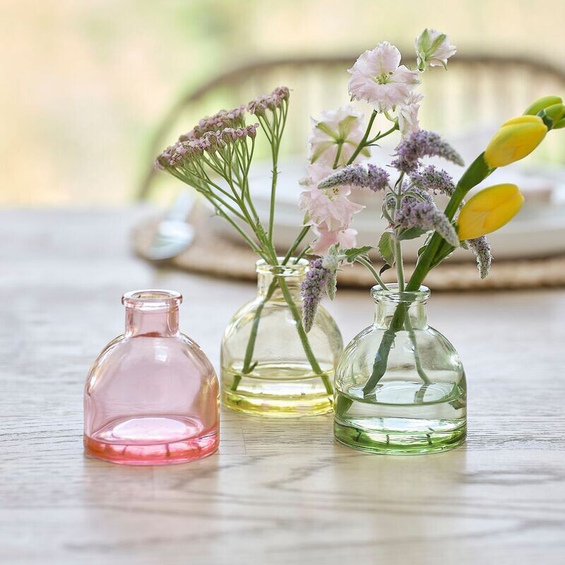 Trio of Pastel Bud Vases