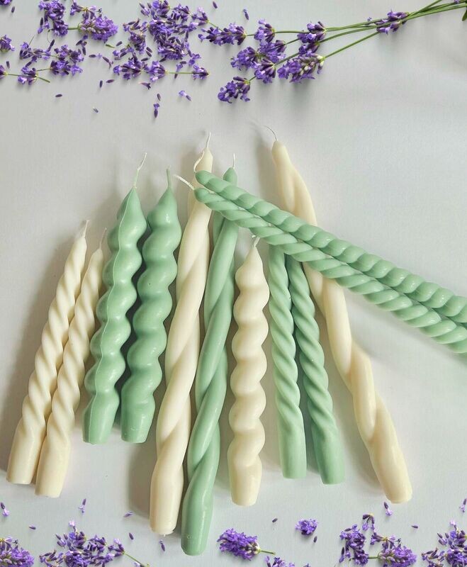 Soy Wax Spiral Twist Dinner Candles