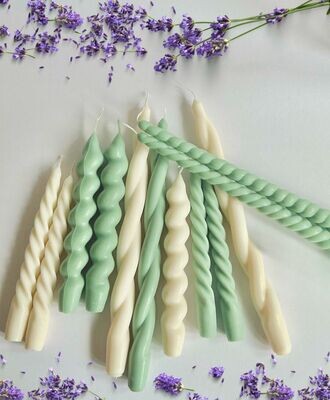 Soy Wax Spiral Twist Dinner Candles