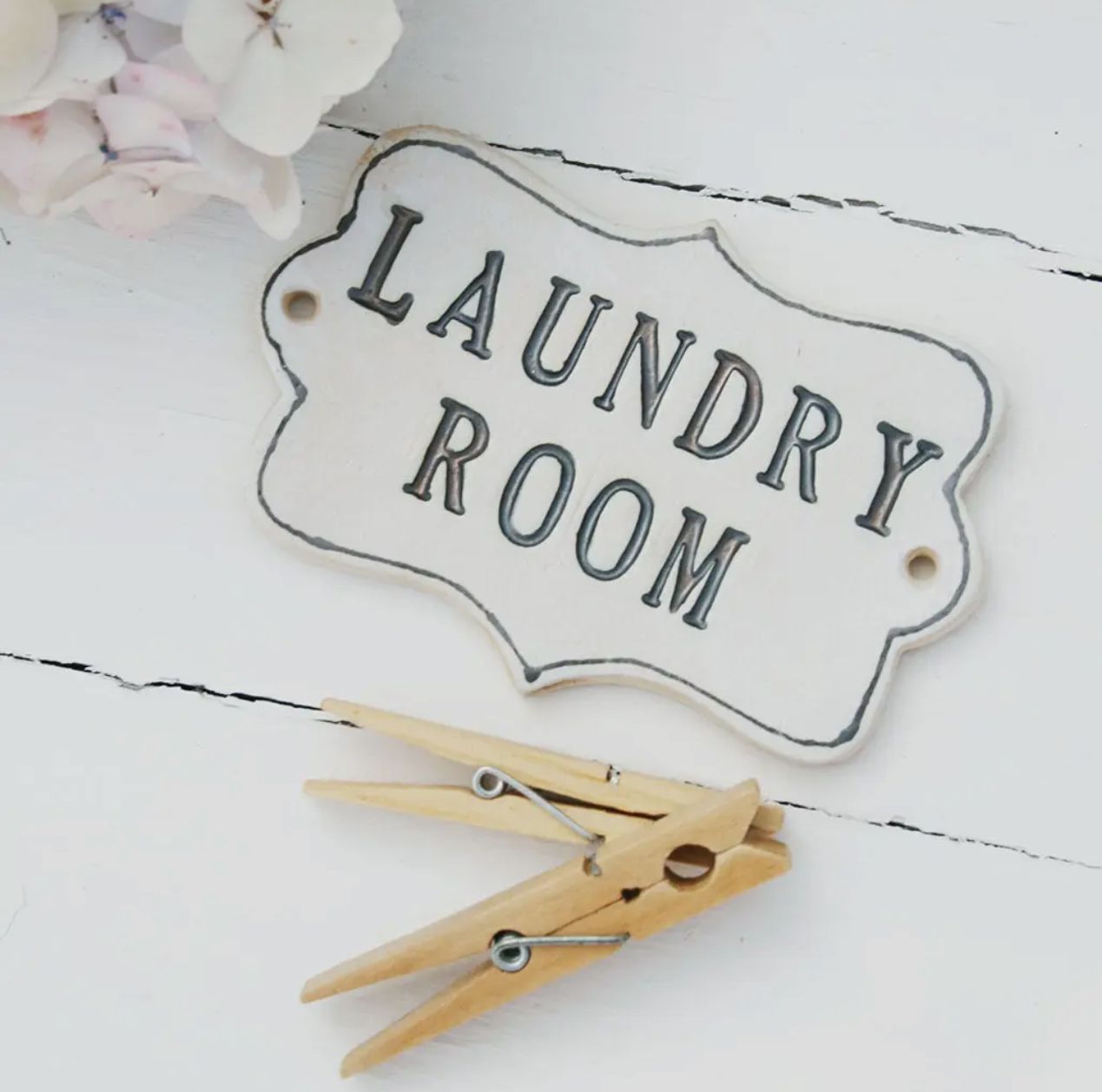 'Laundry Room' Ceramic Plaque