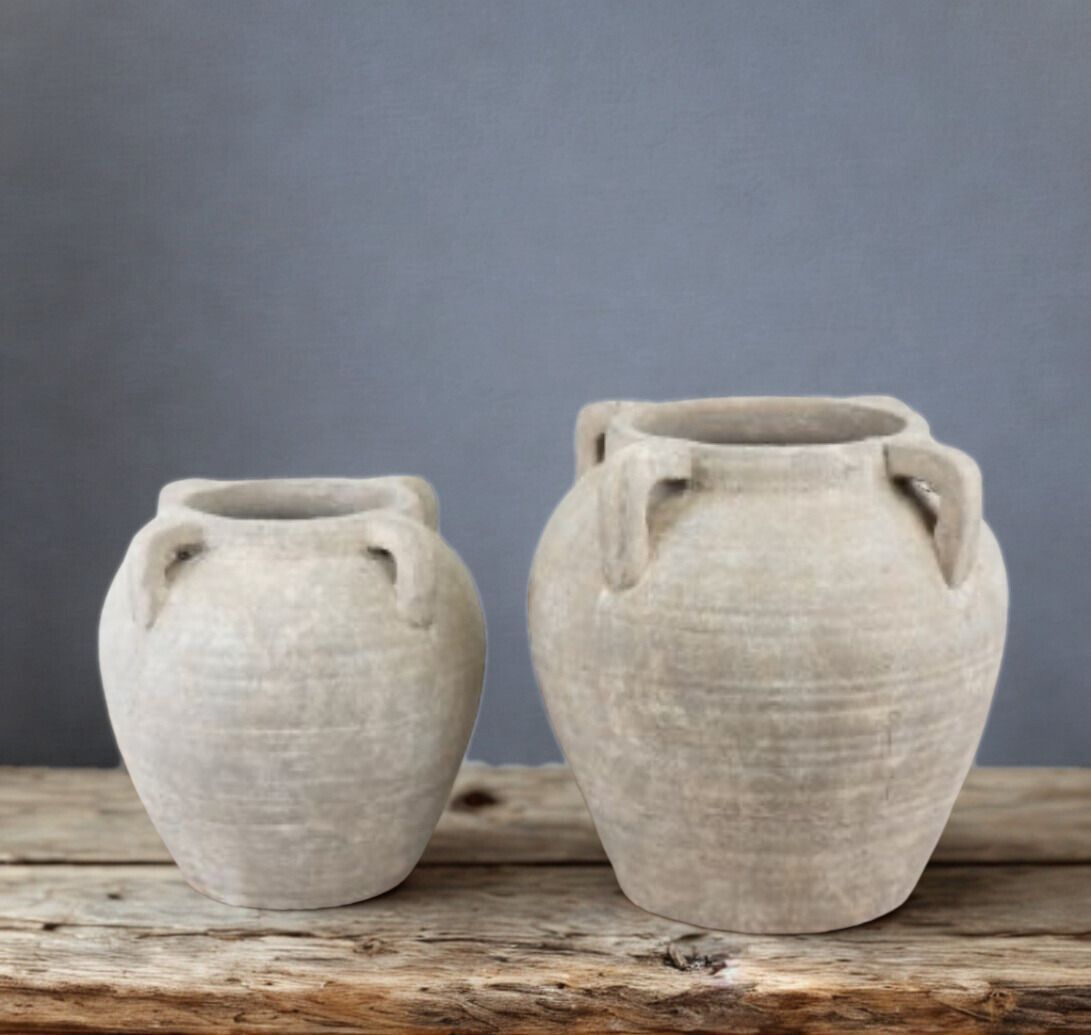 Natural 'Medora' Urn Vases