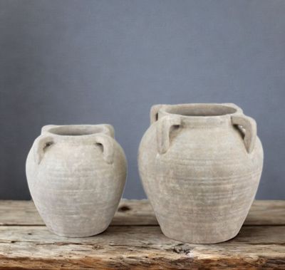 Natural 'Medora' Urn Vases