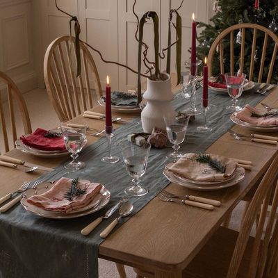 Festive tablescapes for the big day. Adorn your Christmas table with napkins, linens, candles and more
