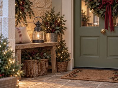 Add a vintage style lantern for the perfect festive glow this season. Battery operated, set the timer and light up your home