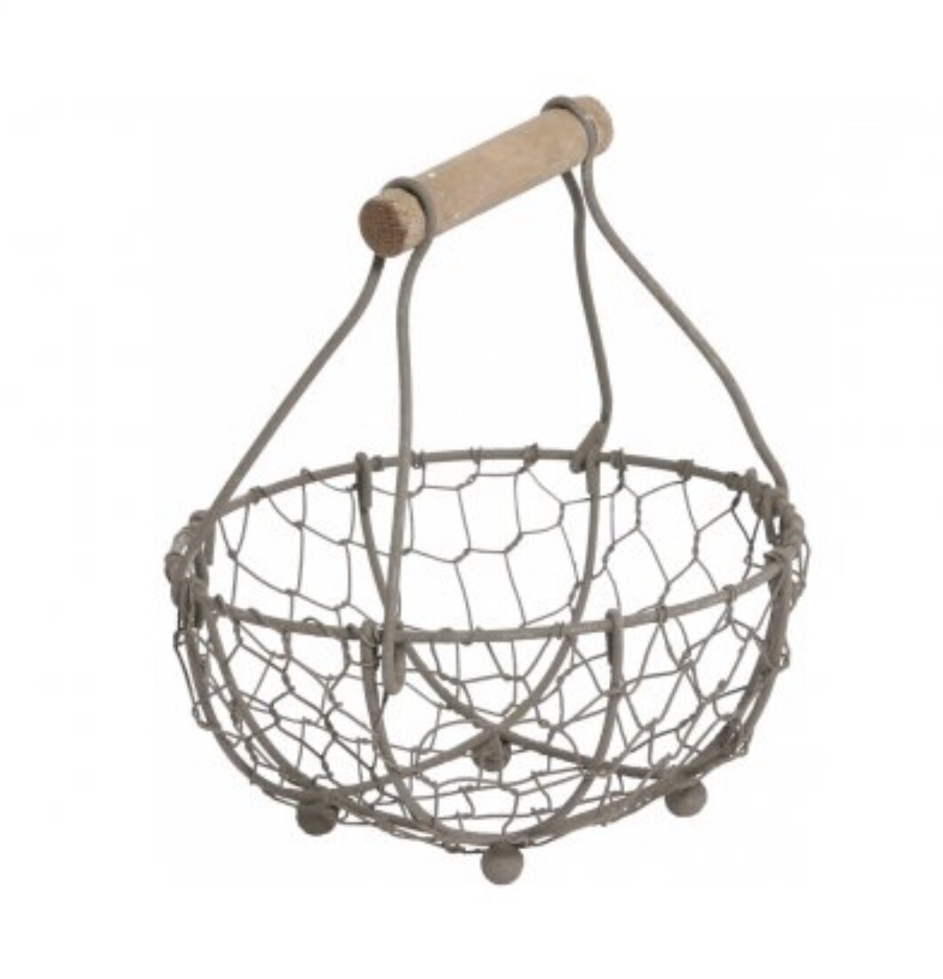 Rustic Brown Wire Baskets, Size: Round