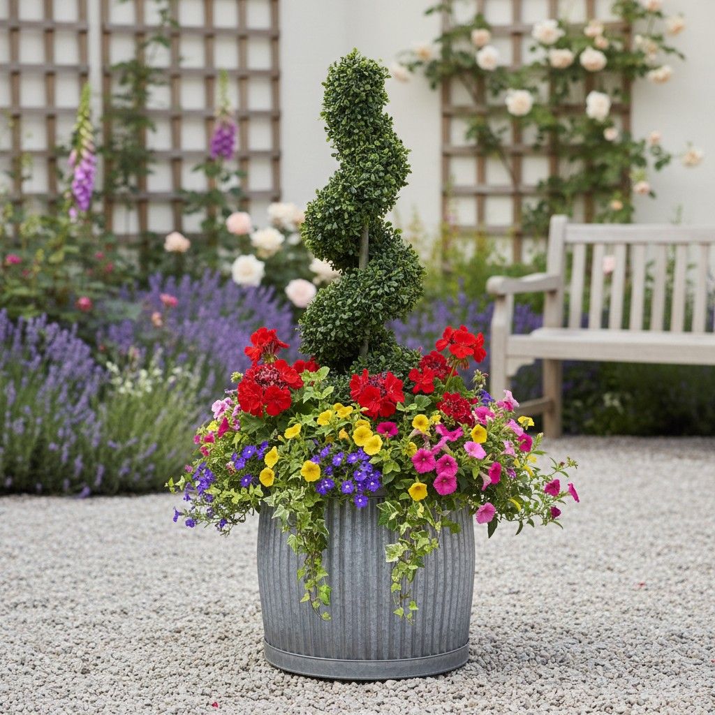 Dolly Tub Planters  - the perfect trio for a traditional garden style - vintage cottage gardens or countryside manor 