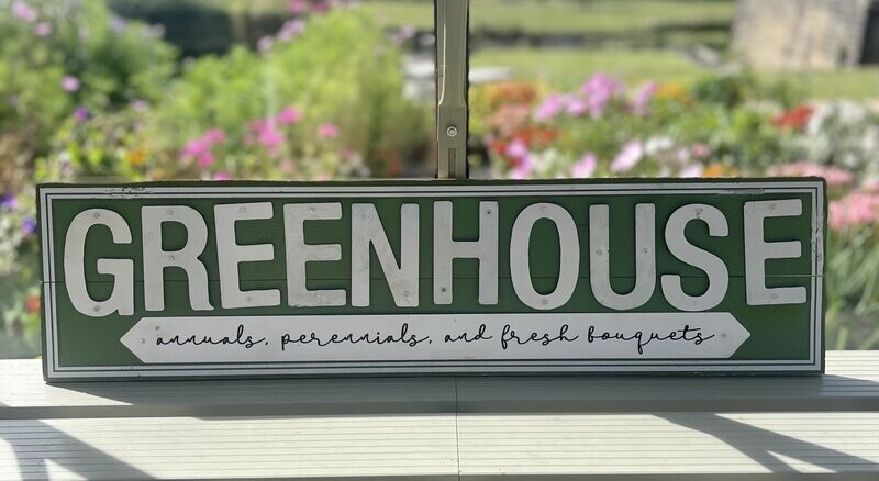 Rustic Greenhouse Sign