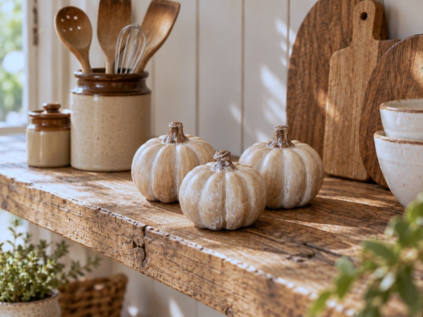Resin Wood Effect Pumpkins - Set of 6 Arrange these mini wood effect pumpkins around your home this season for a rustic Autumn look