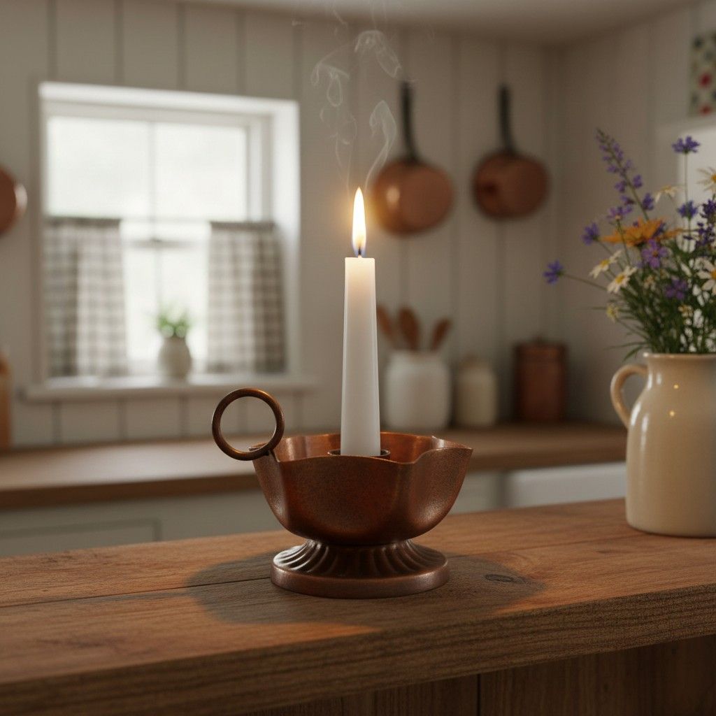 Recreate a vintage classic look with this handmade Frilled Candle Holder. It adds a certain Dickensian charm to a bookshelf.