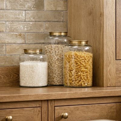 Newark Hammered Glass Containers