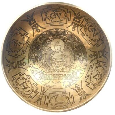 BUDDHA HOLDING A BOWL - A# NOTE - 8.5 INCH