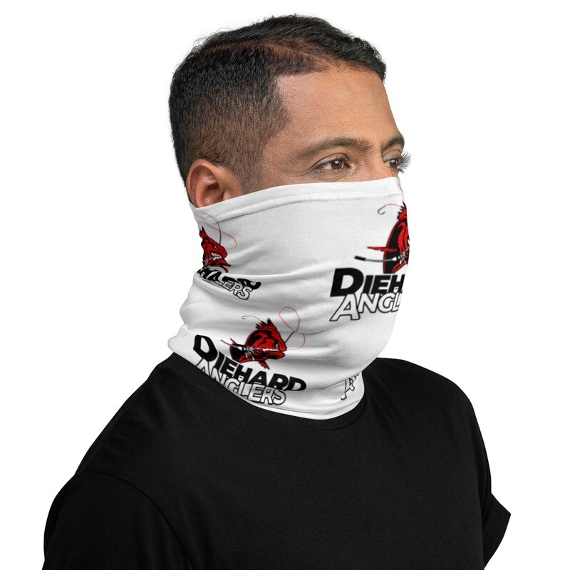 Reversable Neck Gaiter/Face Buff w/ 5X Logo Top Half, White Bottom Half