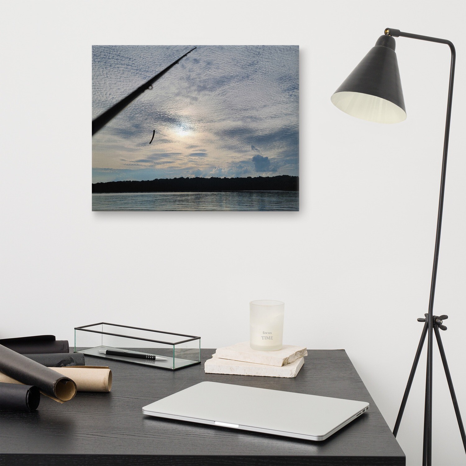 Canvas Lake Print Fishing 1