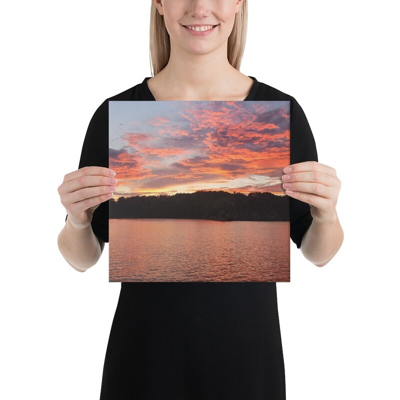 Canvas Lake Sunset Photo 1