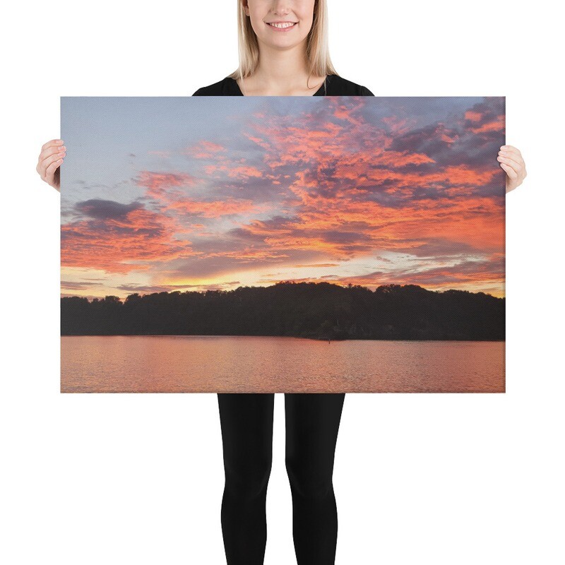 Canvas Lake Sunset Photo 1