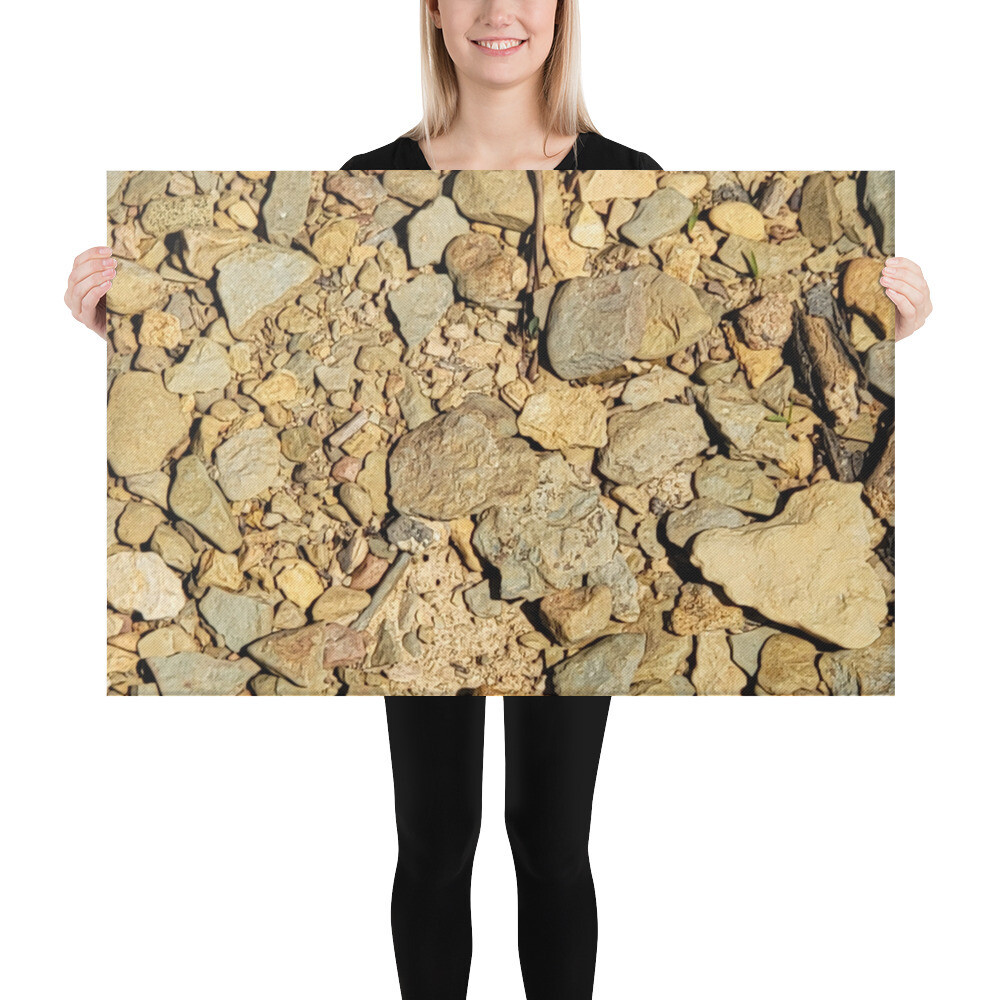 Canvas Lake Rocks print