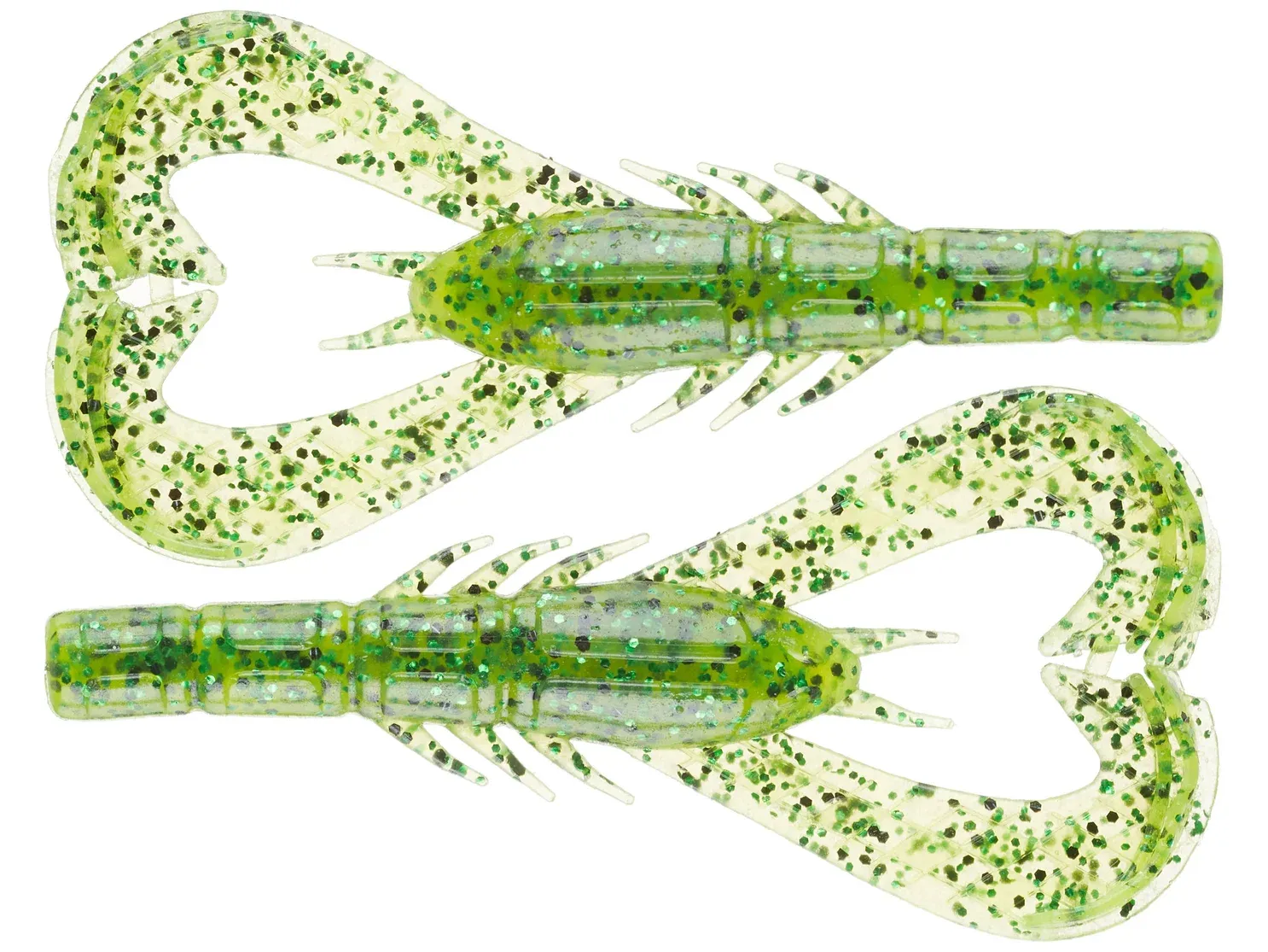 Googan Krackin Craw Chartruese Pepper/Green Fleck 4"