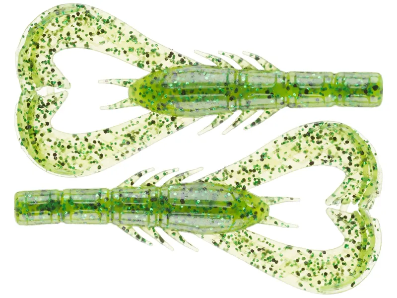 Googan Krackin Craw Chartruese Pepper/Green Fleck 4"