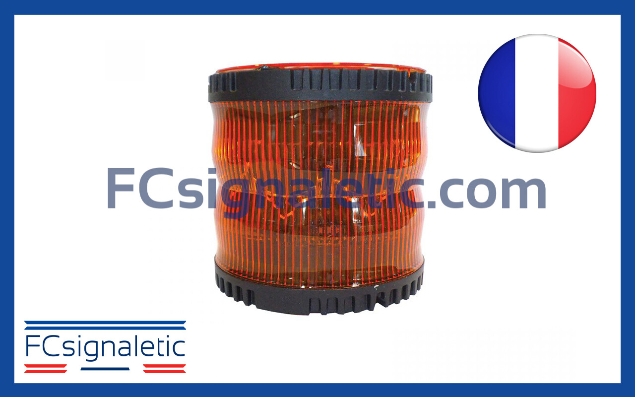 Gyrophare Gyroled orange sans fixation classe 2 flash STANDBY MERCURA