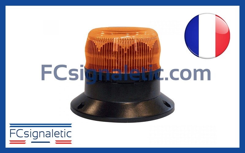 Gyrophare Gyroled orange embase ISO classe 1 rotatif STANDBY MERCURA