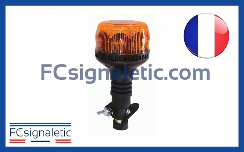 Gyrophare Gyroled orange embase hampe classe 1 rotatif STANDBY MERCURA