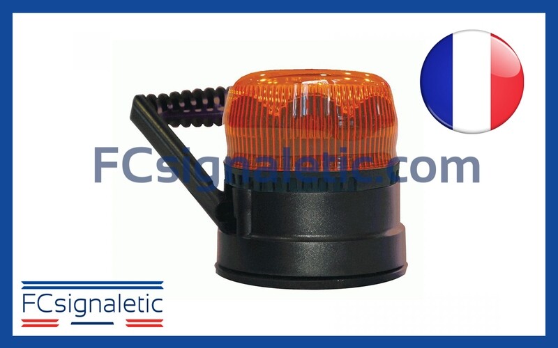 Gyrophare Gyroled orange embase stick prise allume cigare classe 1 rotatif STANDBY MERCURA
