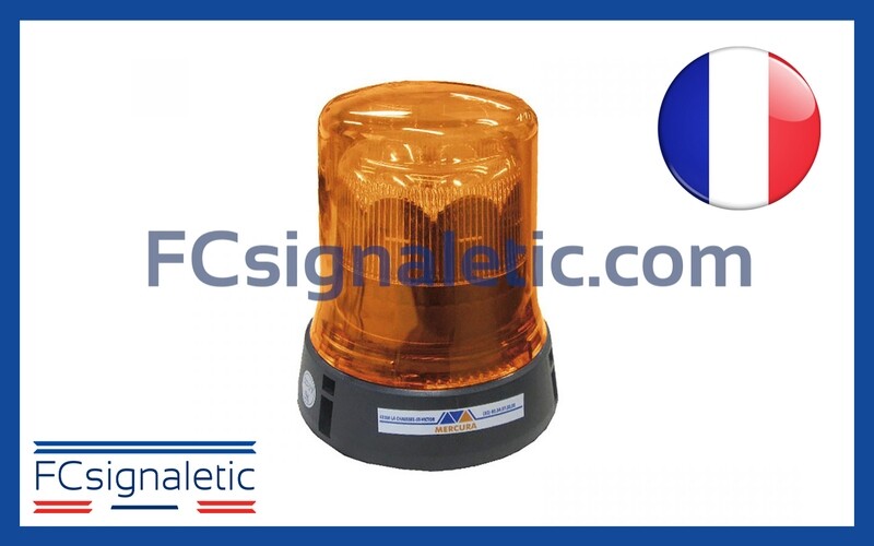 Gyrophare Gyroled orange embase ISO XL classe 1 rotatif STANDBY MERCURA
