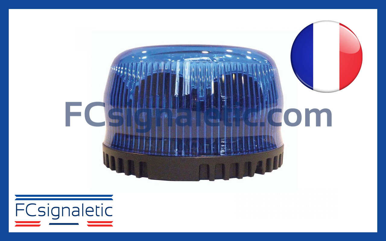 Gyrophare Gyroled bleu sans fixation classe 1 rotatif STANDBY MERCURA 21906-04