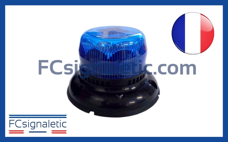 Gyrophare Gyroled bleu embase ISO XS classe 1 rotatif STANDBY MERCURA 27001-00