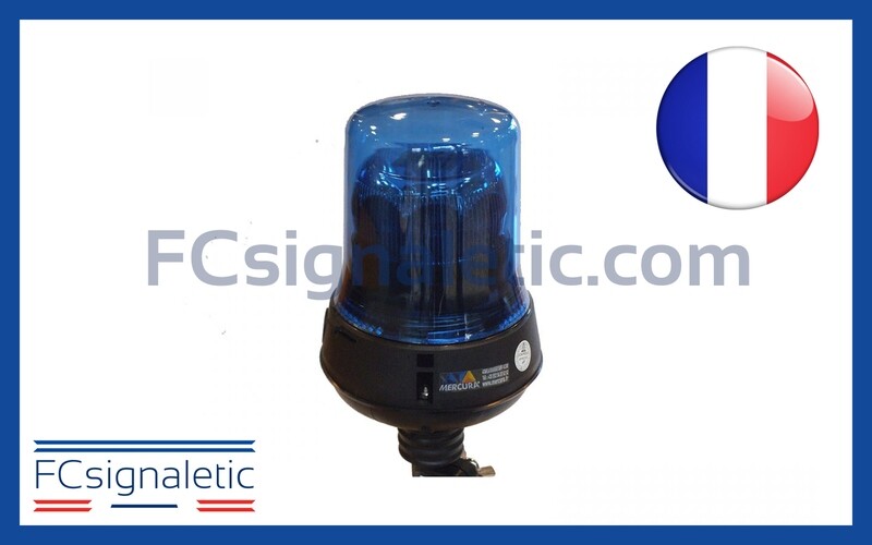 Gyrophare Gyroled bleu embase hampe XL classe 1 flash STANDBY MERCURA 23409-01
