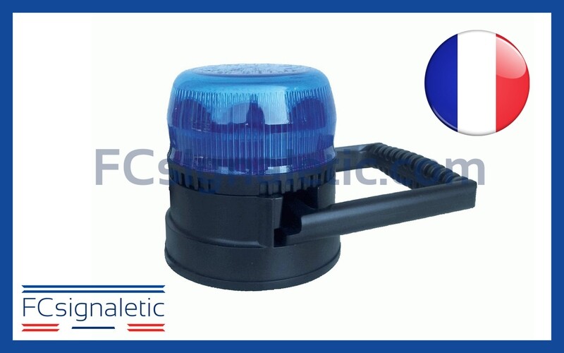 Gyrophare Gyroled bleu embase stick prise allume cigare classe 1 flash STANDBY MERCURA 24486-00