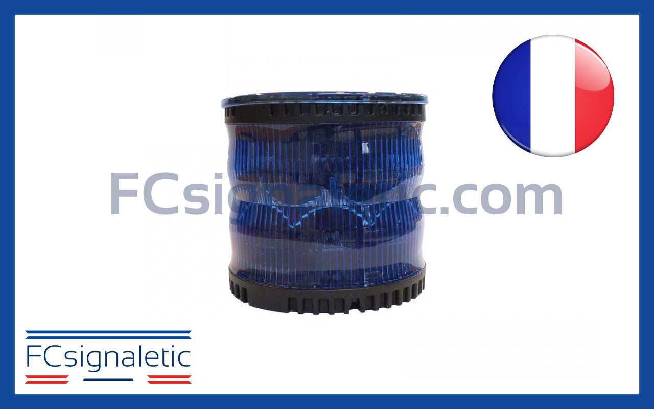 Gyrophare Gyroled bleu sans fixation classe 2 rotatif STANDBY MERCURA 23521-03