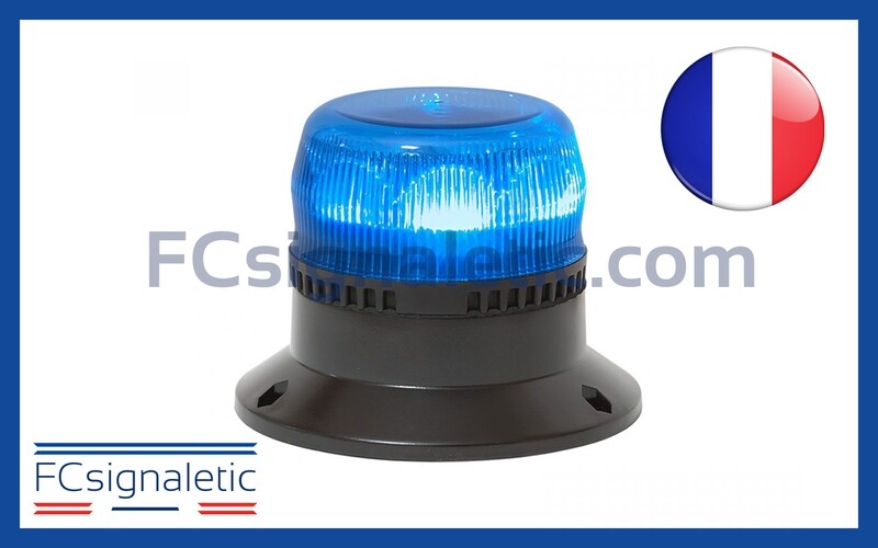 Gyrophare Gyroled bleu équipement aéroport OACI embase ISO classe 1 flash STANDBY MERCURA