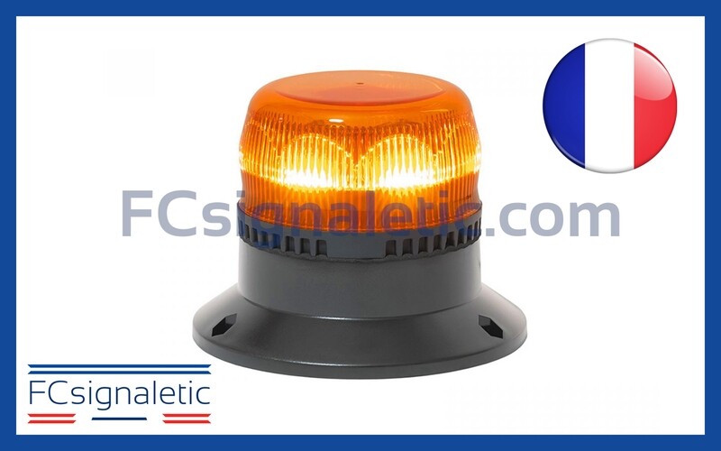 Gyrophare Gyroled orange équipement aéroport OACI embase ISO classe 1 rotatif STANDBY MERCURA 28401-00