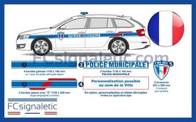 Sérigraphie Police municipale pour véhicule léger
