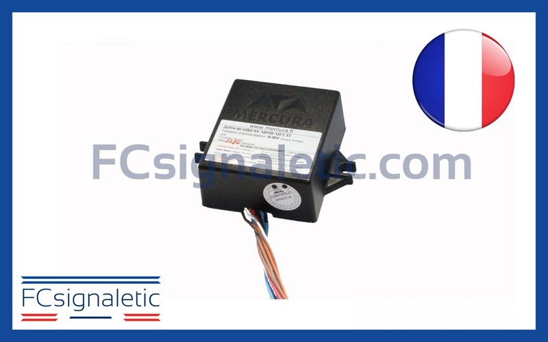 Sirène Multiflash MP5 tonalités WAIL, YELP, HILO (US) STANDBY MERCURA 26914-00