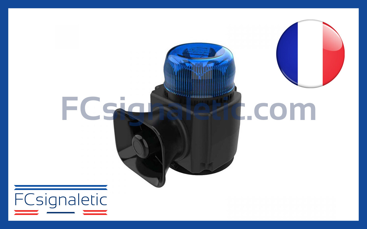 Combiné de signalisation portatif CSP bleu classe 1 rotatif tonalité UMH STANDBY MERCURA