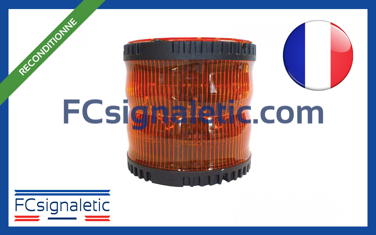 Gyrophare Gyroled orange sans fixation classe 2 rotatif reconditionné STANDBY MERCURA 23568-52